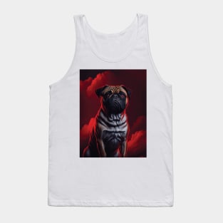 a pug in the sky portrait painting Tank Top